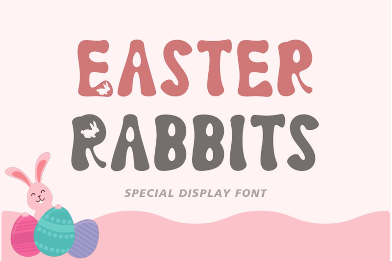 Easter Rabbits By Yoga Letter | TheHungryJPEG