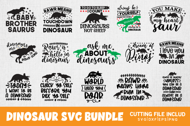 Dinosaur Svg Bundle By creativesvgzone | TheHungryJPEG