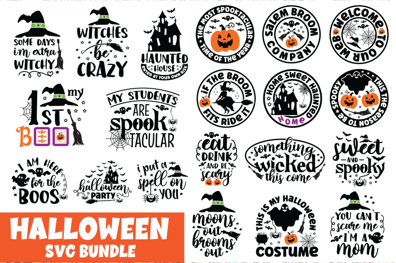 Halloween Quotes Svg Bundle By creativesvgzone | TheHungryJPEG