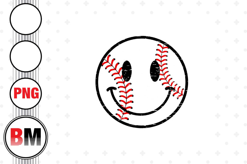 Smiley Baseball PNG Files By Bmdesign TheHungryJPEG
