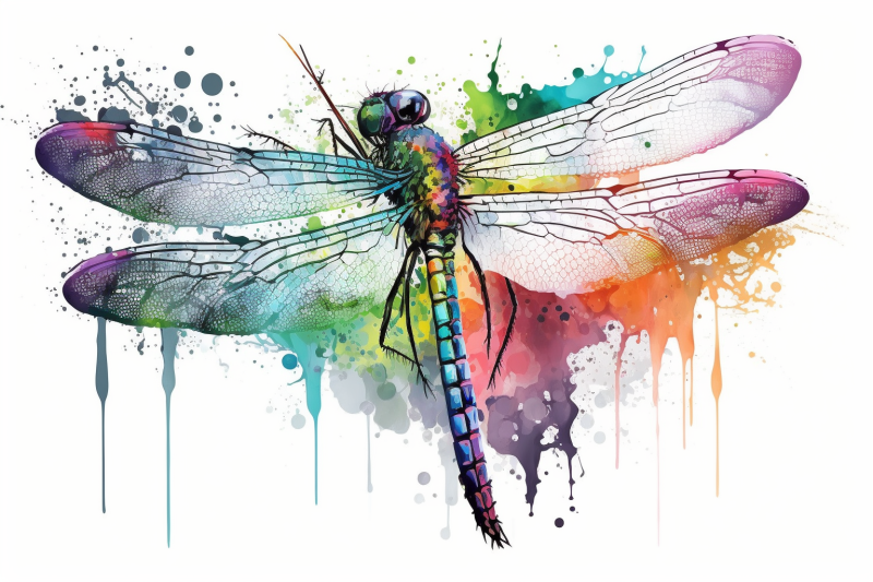 Watercolor Dragonfly By Mamimo Shop 