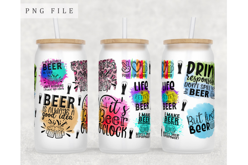 Libbey Glass Cans, Sublimation Beer Cans