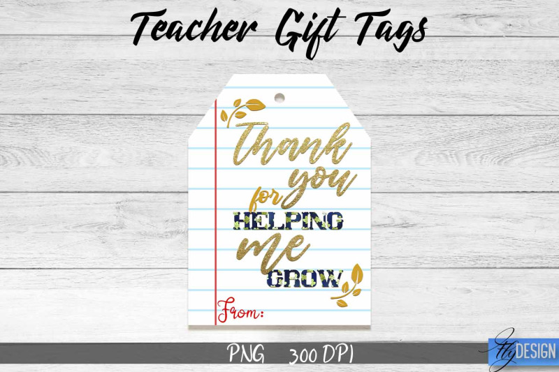 Teacher Gift Tag Sublimation | Teacher Tag PNG Design | Gift Label By ...