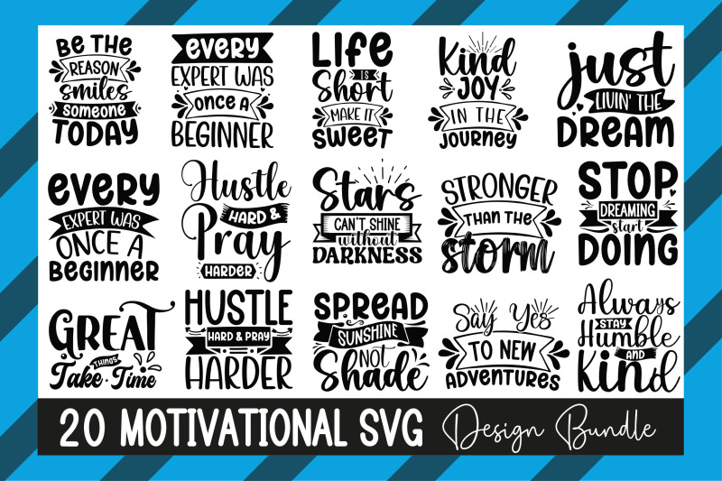 Motivational Svg Design Bundle By pacific store | TheHungryJPEG