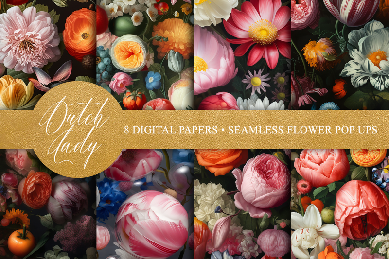 Realistic Flower Wallpaper Patterns By The Dutch Lady Designs ...