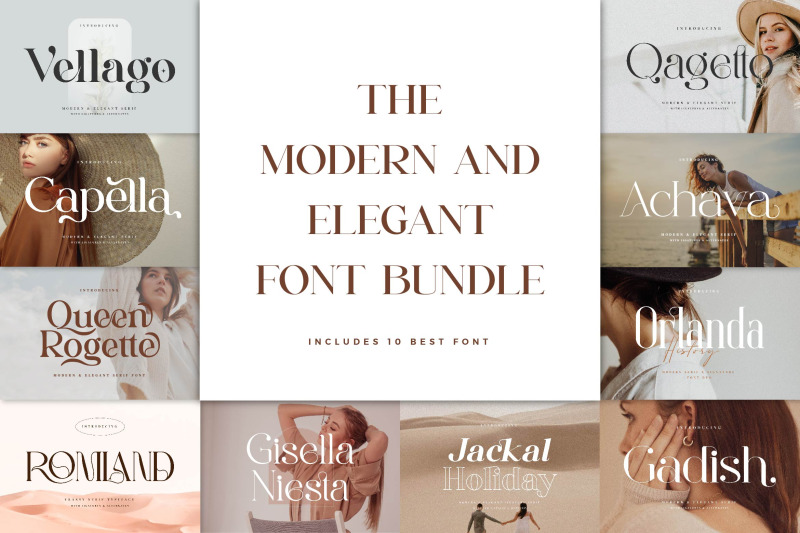 Modern & Elegant Font Bundle By Aqeel_Art | TheHungryJPEG