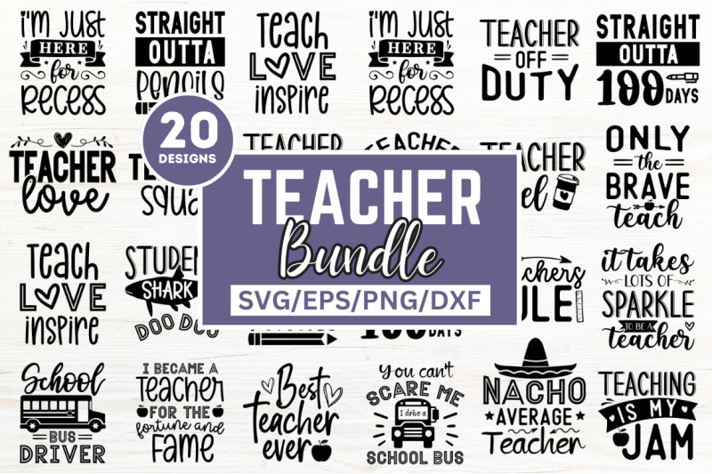 Teacher SVG Bundle By Bundlestshirt | TheHungryJPEG