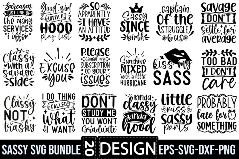 Sassy SVG Bundle By Bundlestshirt | TheHungryJPEG