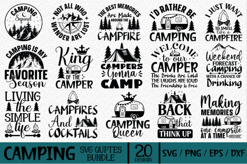 Camping SVG Design Bundle By Bundlestshirt | TheHungryJPEG