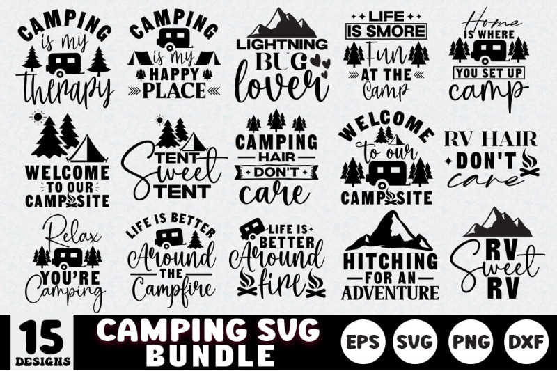 Camping SVG Bundle By Bundlestshirt | TheHungryJPEG