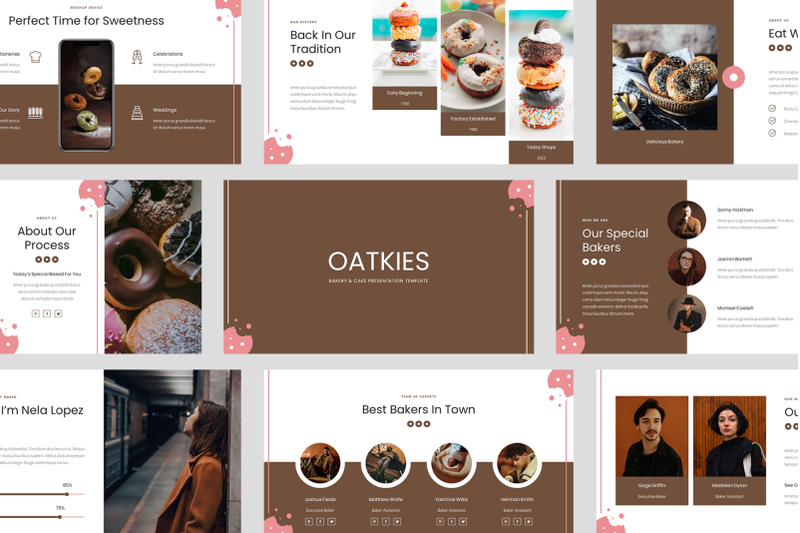 Oatkies - Bakery & Cake Shop Google Slides Template By IllimiteDesign ...