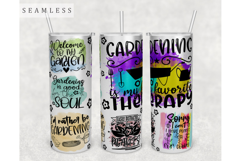 Gardening Quotes Tumbler Wrap, 20 Oz Skinny Tumbler Sublimation Design ...