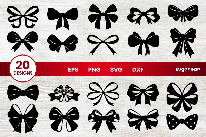 Bows SVG Bundle By SvgOcean | TheHungryJPEG