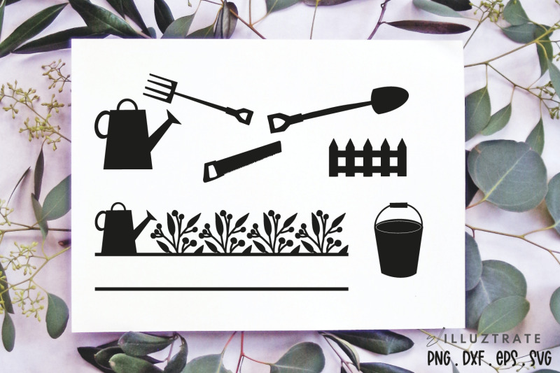 Gardening SVG | Garden Tools SVG / Garden Monogram By PicPixPic