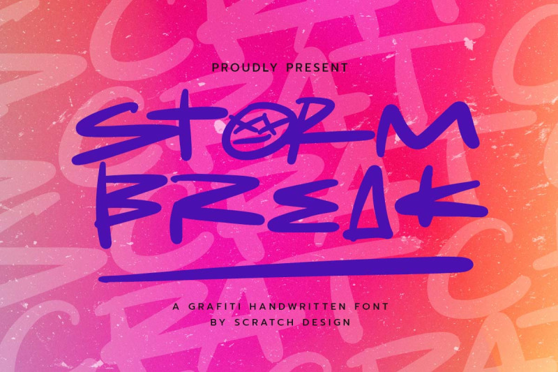 STORM BREAK By Scratch Design TheHungryJPEG