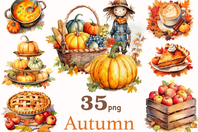 Autumn Vibes Clipart | Cozy Fall Clipart Set By GlamArtZhanna ...