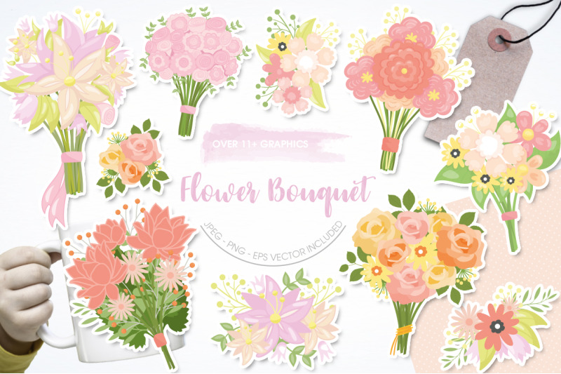 Flower Bouquet By Prettygrafik Design | TheHungryJPEG