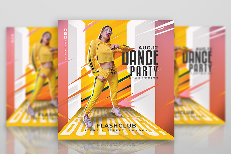 Techno Dance Party Flyer By n2n44 | TheHungryJPEG