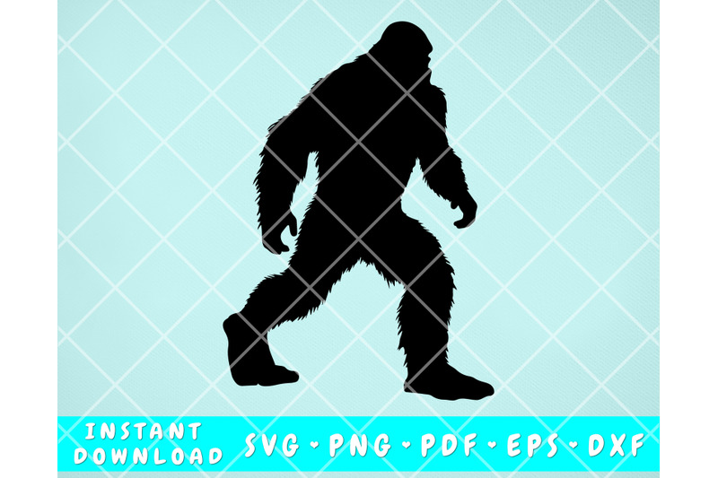 Bigfoot Silhouette SVG, Yeti SVG, Sasquatch SVG, Bigfoot Clipart By ...