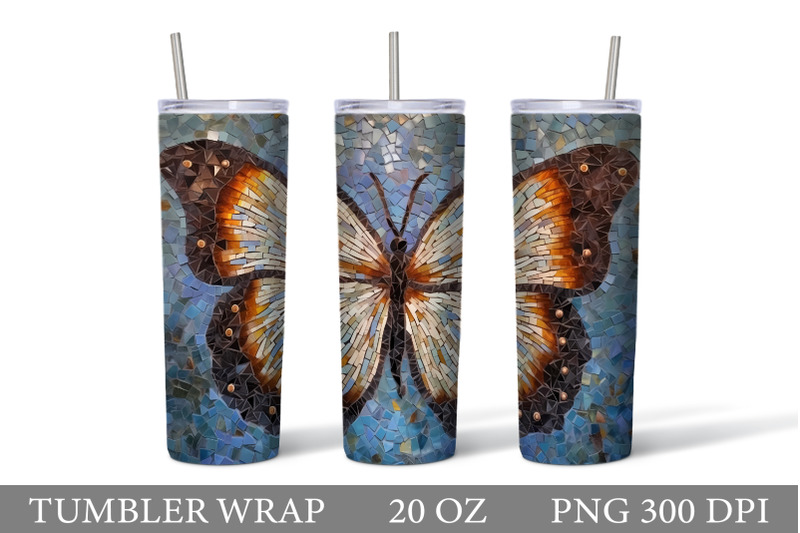 Butterfly Mosaic Tumbler. Butterfly Tumbler Sublimation By ...