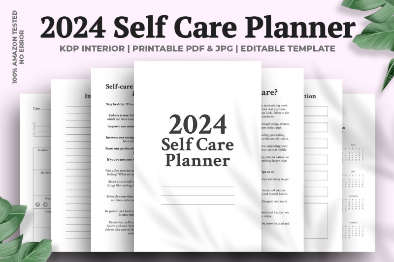 2024 Self Care Planner Kdp Interior By M9 Design 