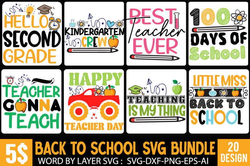 Teacher SVG bundle,Back to School SVG Bundle By Rana Creative ...