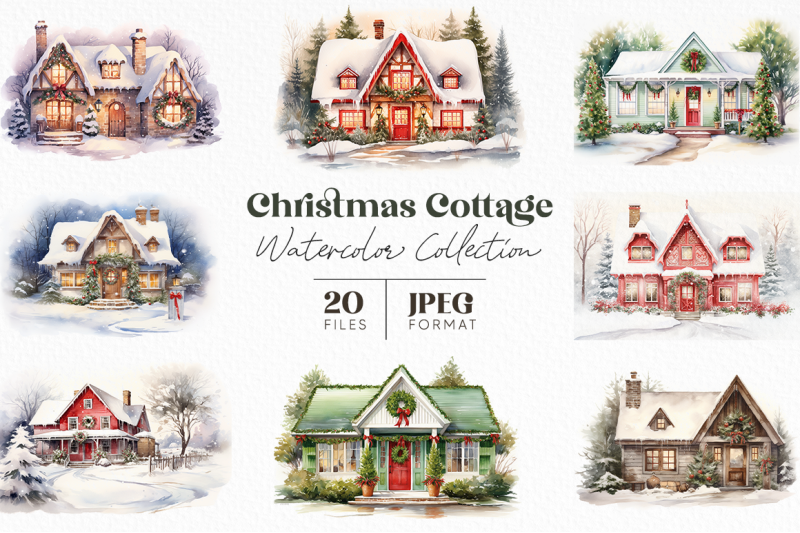 Christmas Cottage By artsy-fartsy | TheHungryJPEG