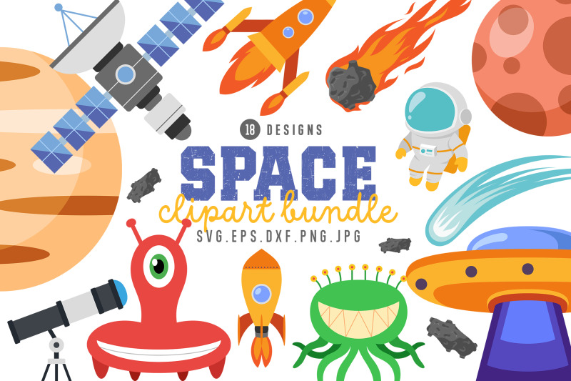 Space Clipart Bundle By dapiyupi | TheHungryJPEG