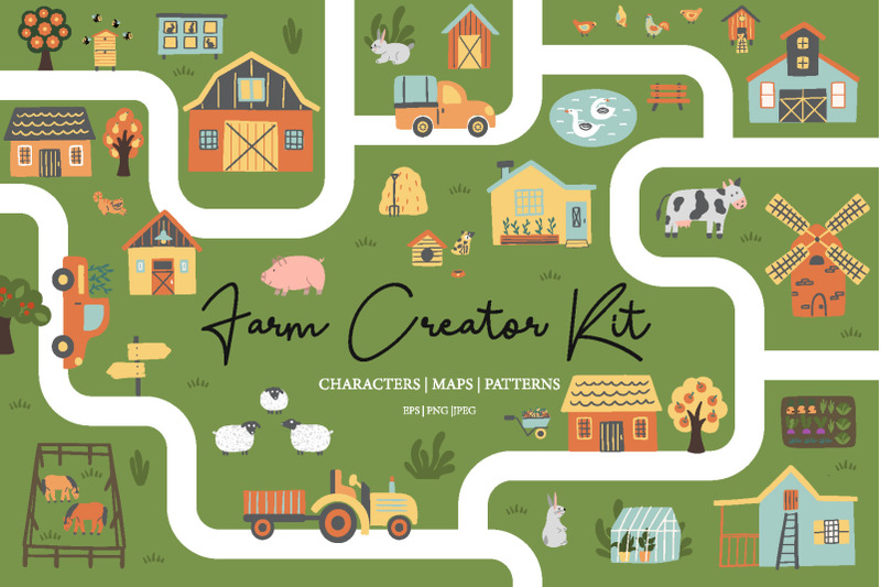 Farm Creator Kit By Design_Savchuk | TheHungryJPEG