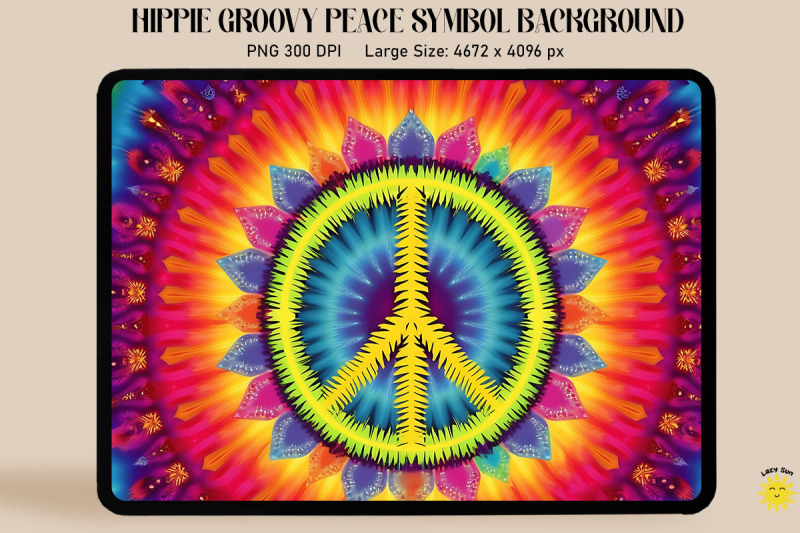 Beautiful Rainbow Peace Signs Background By Mulew Art | TheHungryJPEG