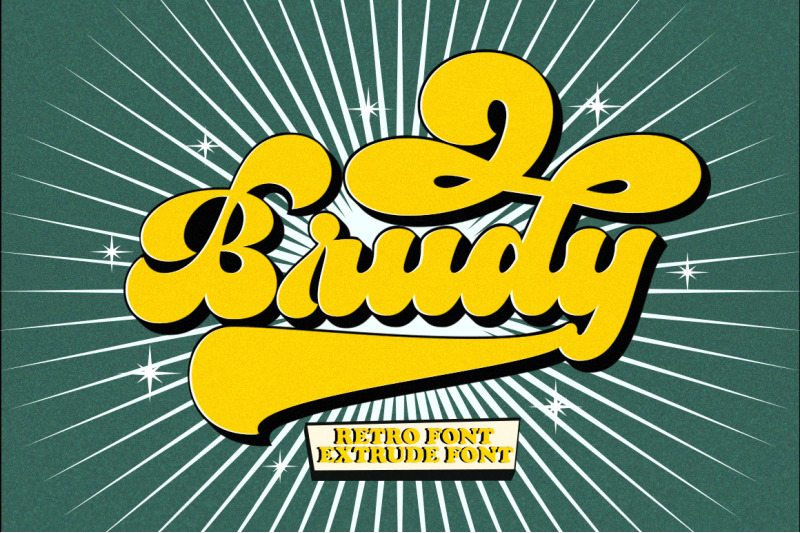 Vintage Retro Font - Brudy By LetterFresh Studio | TheHungryJPEG