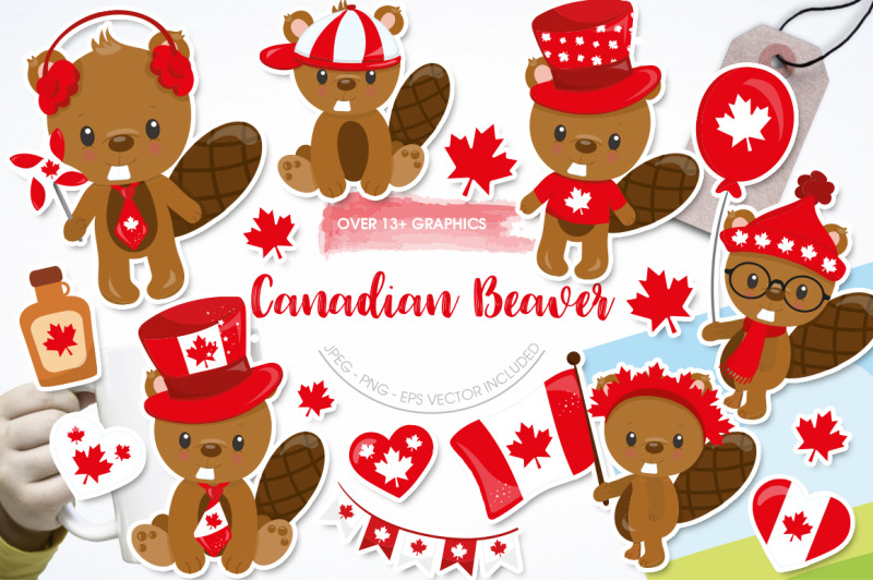 Canadian Beaver By Prettygrafik Design | TheHungryJPEG