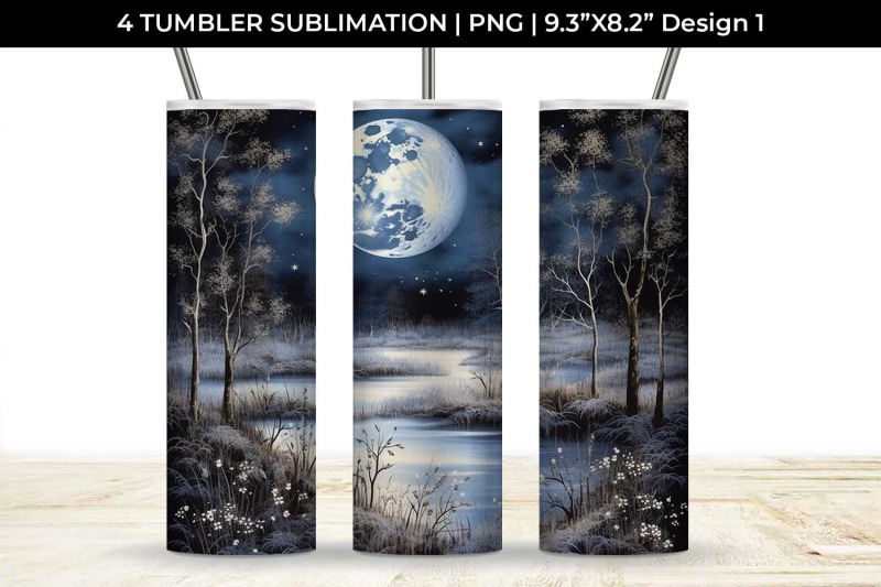 Lunar Elegance Tumbler: Moon Phases, Night Serenade, Celestial Beauty ...