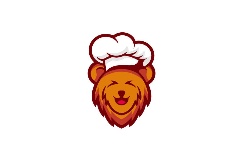 cute bear chef vector template logo design By GraphicHouse | TheHungryJPEG