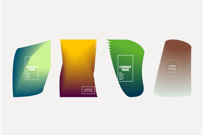 Modern graphic design banner set. Abstract retro 90s style, pastel neo ...