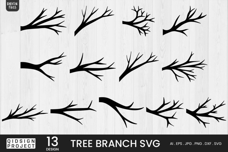 Tree Branch Svg | 13 Variations By qidsign project | TheHungryJPEG