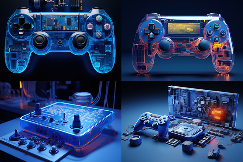 3D Realistic Game Console, Videogame Joystick or Gamepad By Klakon ...