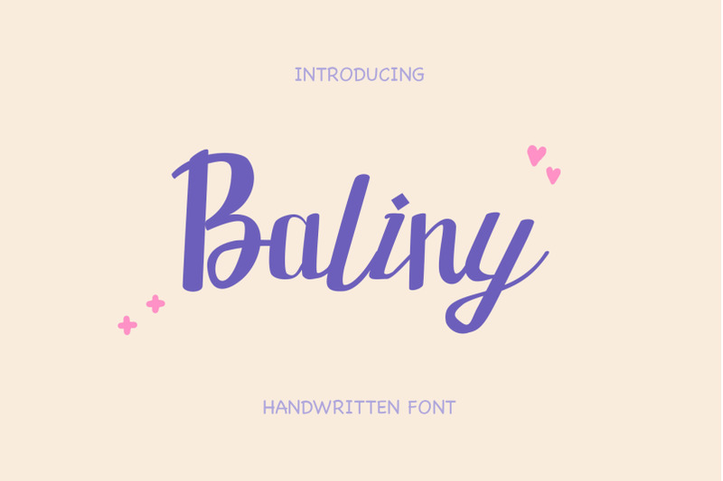 Baliny - Cute Handwritten Font By Craft Supply Co. | TheHungryJPEG