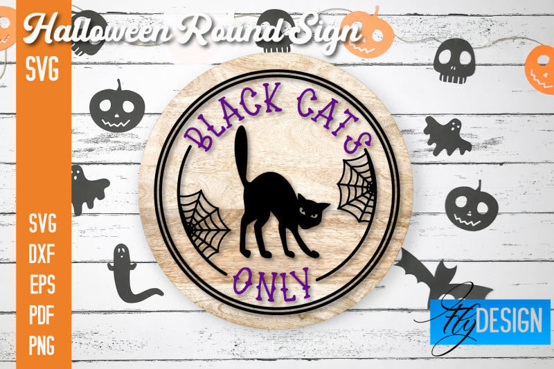 Halloween Round Signs SVG | Halloween Quotes Design By Fly Design ...