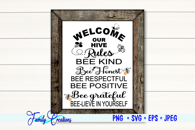 Welcome To Our Hive By Family Creations | TheHungryJPEG