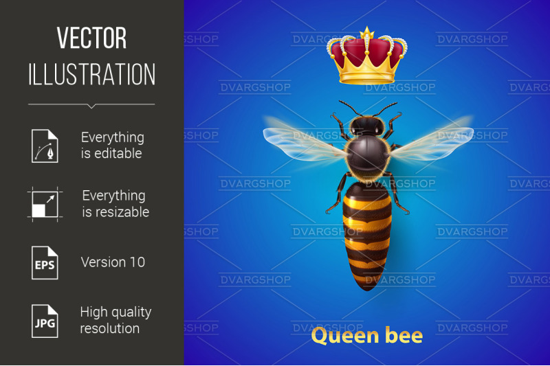 Bee Queen By DvargShop | TheHungryJPEG