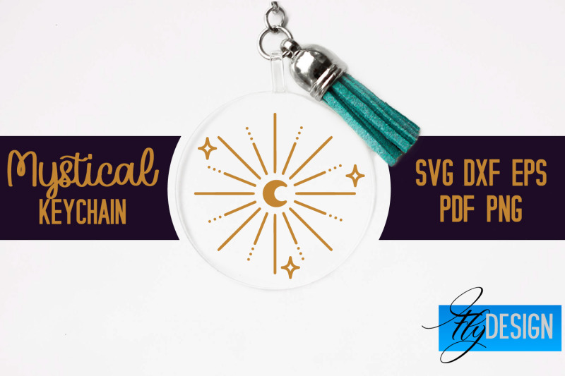 Mystical Keychain SVG | Witch Svg Design By Fly Design | TheHungryJPEG