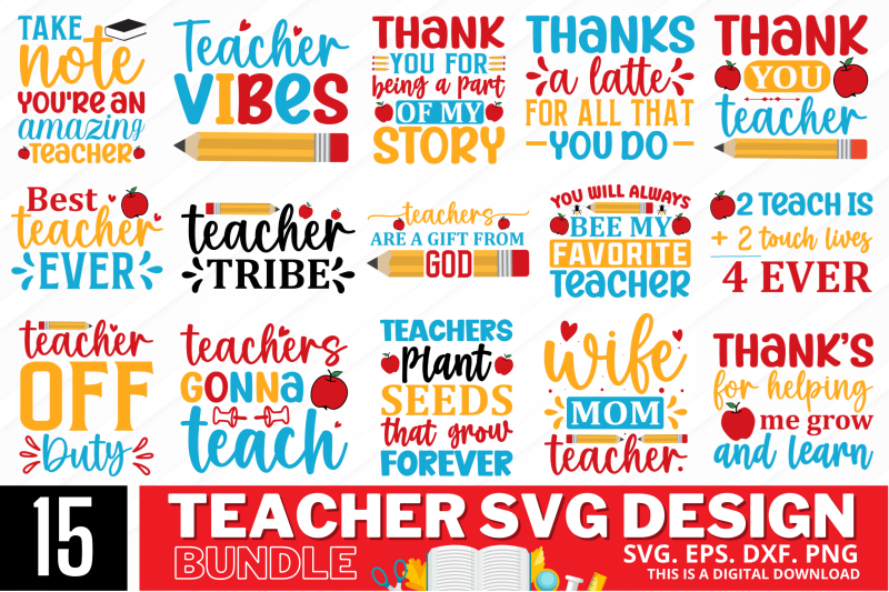 Teacher Svg Bundle By Regulrcrative | TheHungryJPEG