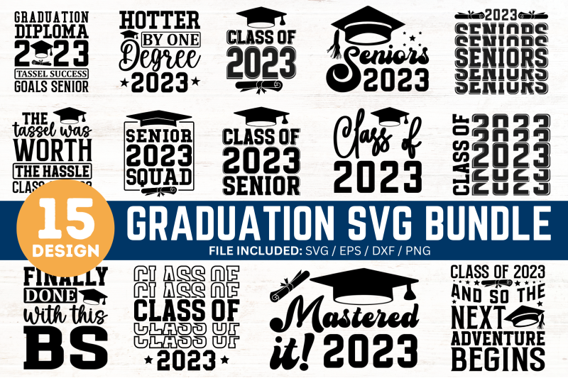 Graduation SVG Bundle By Regulrcrative | TheHungryJPEG