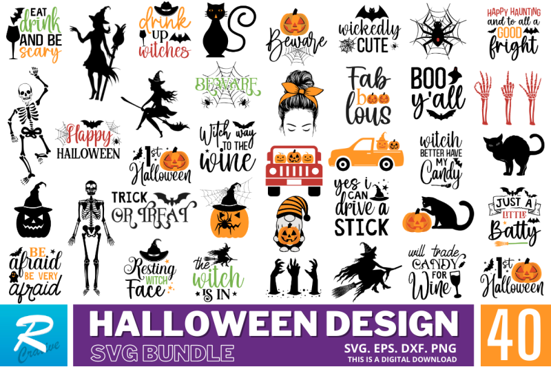 Halloween SVG Bundle By Regulrcrative | TheHungryJPEG