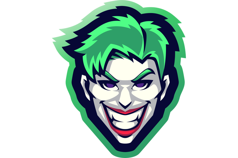 Clown head esport mascot logo design By Visink | TheHungryJPEG