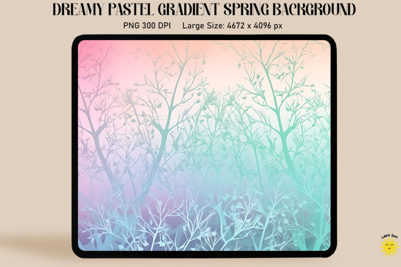 Dreamy Pastel Gradient Spring Background By Mulew Art 