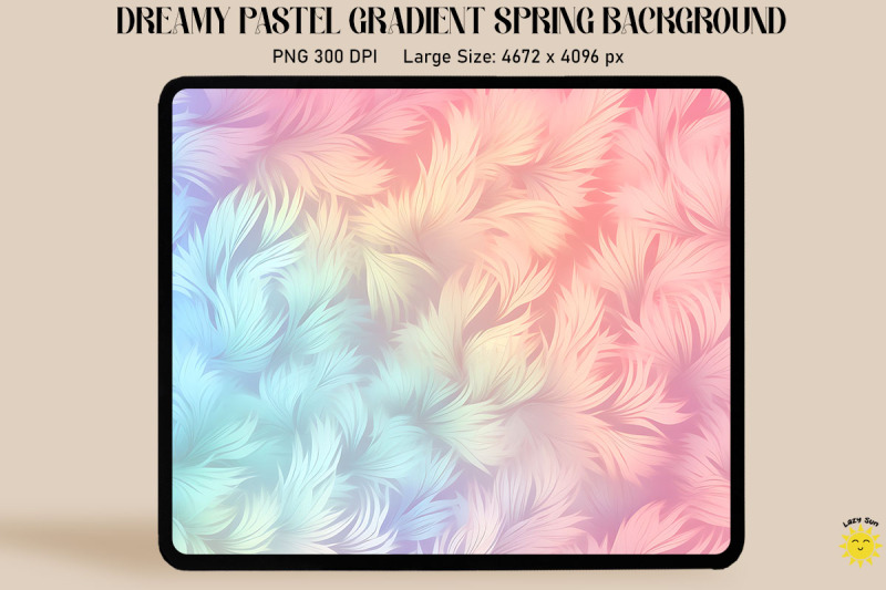 Dreamy Pastel Gradient Spring Background By Mulew Art | TheHungryJPEG