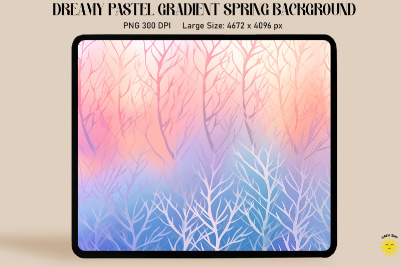 Dreamy Pastel Gradient Spring Background By Mulew Art | TheHungryJPEG