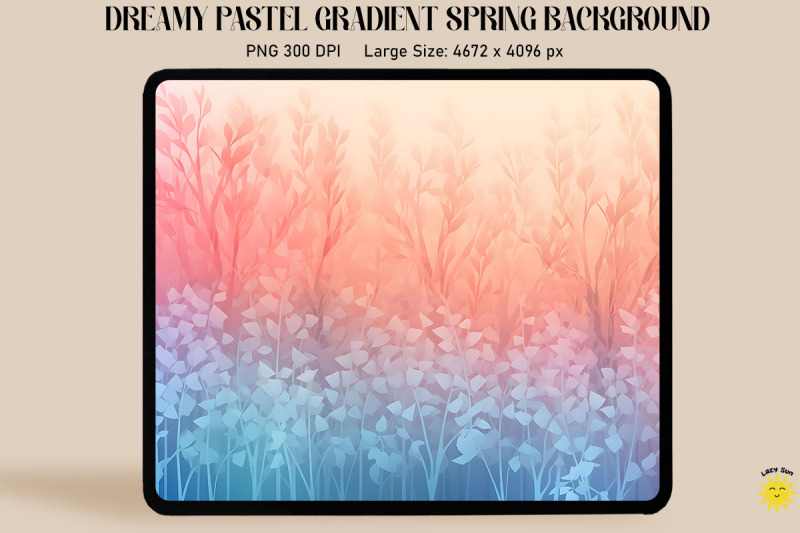 Dreamy Pastel Gradient Spring Background By Mulew Art | TheHungryJPEG